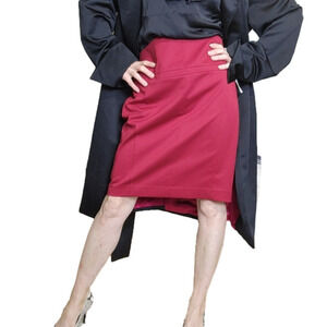 Pencil skirt red color Size 6 EXPRESS DESIGN STUDIO